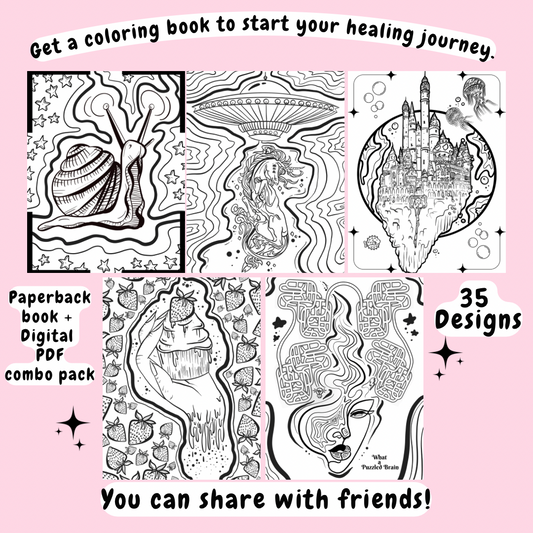 Inkspiration: The Complete Coloring Experience | Paperback + Digital Edition Included | Adult Coloring Pages