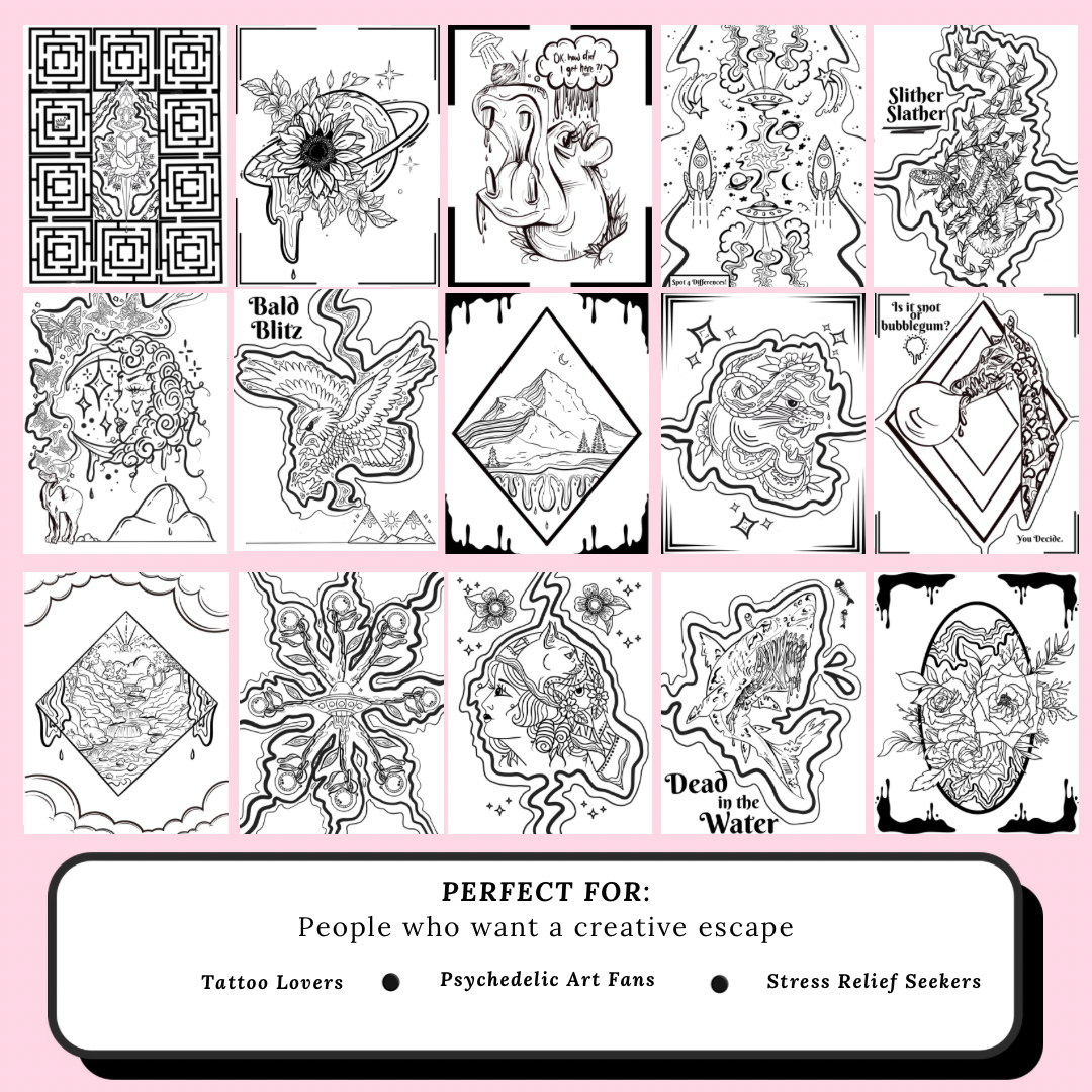 Inkspiration: The Complete Coloring Experience | Paperback + Digital Edition Included | Adult Coloring Pages