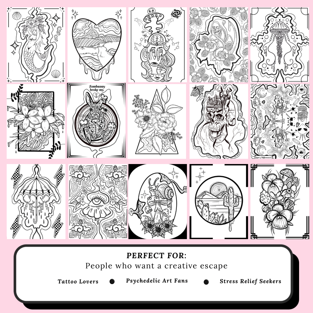 Inkspiration: The Complete Coloring Experience | Paperback + Digital Edition Included | Adult Coloring Pages