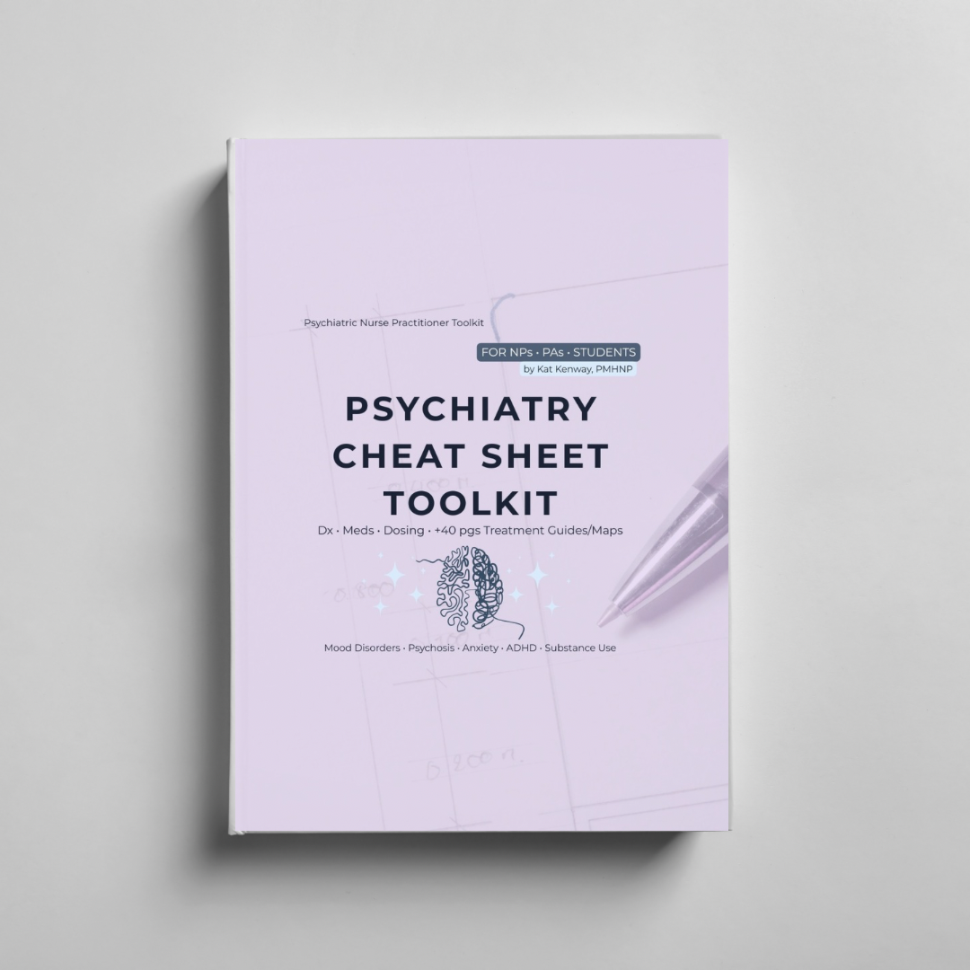 Psychiatry Cheat Sheet Toolkit — Physical Book + Digital Ebook Bundle