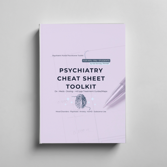 Psychiatry Cheat Sheet Toolkit — Physical Book + Digital Ebook Bundle